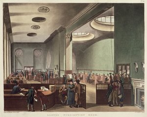 Royal Exchange, Lloyds Abonnementraum, aus Ackermanns 